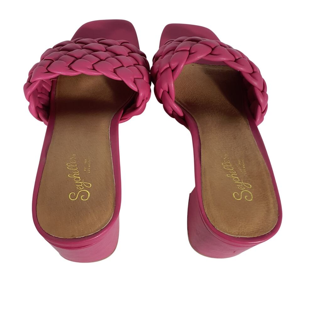 Seychelles Woven Fuchsia Connoisseur Mule Sandals Size 10 - Picture 6 of 8